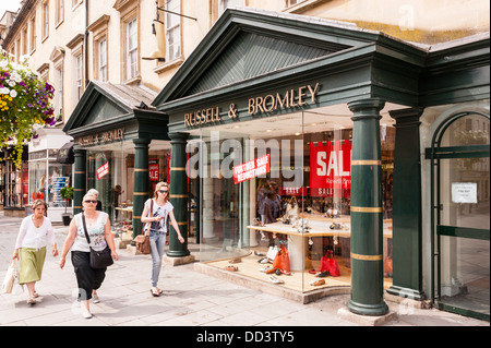The Russell & Bromley shoe shop store in Bath , Somerset , England , Britain , Uk Stock Photo