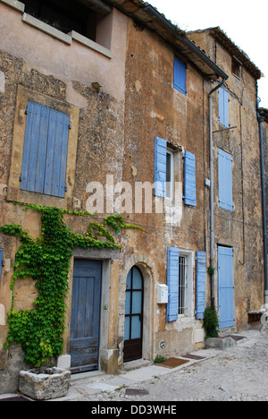 Typical old stone houses in Gordes village, Vaucluse, Provence, France Stock Photo