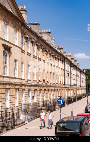 A row of Georgian terraced houses in Bath , Somerset , England , Britain , Uk Stock Photo