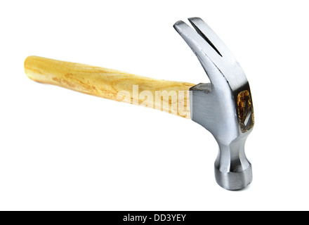 Single claw hammer isolated over white Stock Photo