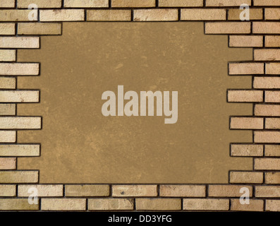 Brick wall in the frame Stock Photo