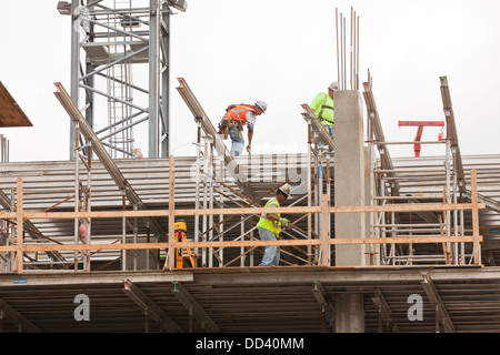 Construction workers on building Stock Photo