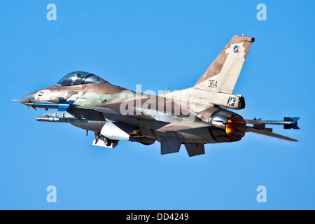 Israeli Air Force (IAF) F-16C (Barak) Fighter jet in flight Stock Photo