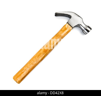 Single claw hammer isolated on plain white background Stock Photo