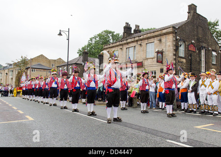 Morris dancers at the Saddleworth Rushcart 2013 Stock Photo