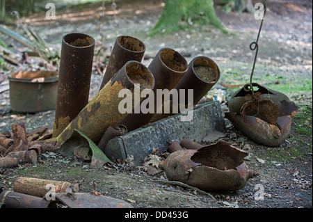 Old Rusty Burst Poison Gas Canister For Ww1 Livens Projector, Used 