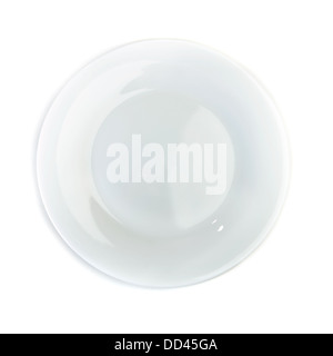 White empty plate isolated on white background Stock Photo
