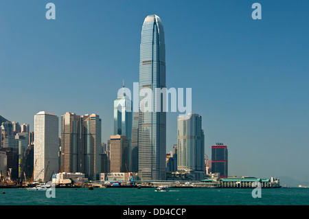 Skyscraper Two International Finance (2 IFC) and other high-rising buildings in the Central District of Hong Kong, China Stock Photo