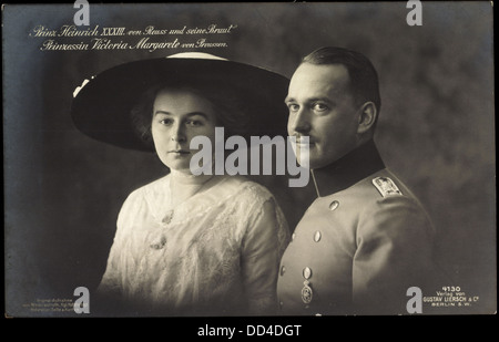 Ak Prinz Heinrich XXXIII von Reuss mit Prinzessin Victoria Margarete, Liersch; Stock Photo