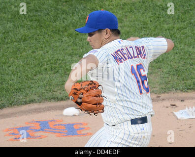 Daisuke Matsuzaka (Mets), AUGUST 23, 2013 - MLB : Daisuke Matsuzaka of the New York Mets pitches during the Major League Baseball game against the Detroit Tigers at Citi Field in Flushing, New York, United States. (Photo by AFLO) Stock Photo