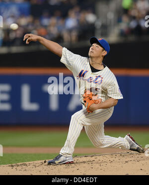 Daisuke Matsuzaka (Mets), AUGUST 23, 2013 - MLB : Daisuke Matsuzaka of the New York Mets pitches during the Major League Baseball game against the Detroit Tigers at Citi Field in Flushing, New York, United States. (Photo by AFLO) Stock Photo