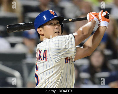 Daisuke Matsuzaka (Mets), AUGUST 23, 2013 - MLB : Daisuke Matsuzaka of the New York Mets bats during the Major League Baseball game against the Detroit Tigers at Citi Field in Flushing, New York, United States. (Photo by AFLO) Stock Photo