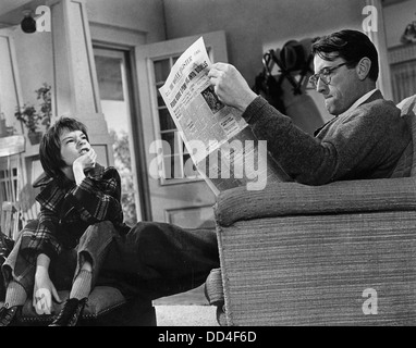 TO KILL A MOCKINGBIRD - Gregory Peck Mary Badham - Directed by Robert Mulligan Stock Photo