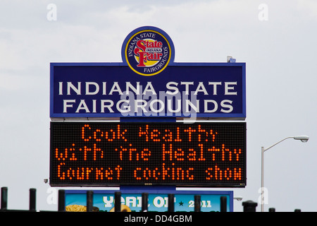 Indiana State Fair welcome sign Stock Photo