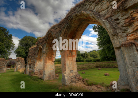 Hailes Cistercian Abbey, Cheltenham, Gloucestershire, England, GL54 5PB Stock Photo