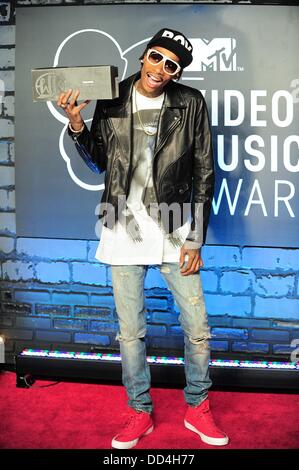 Brooklyn, NY. 25th Aug, 2013. Wiz Khalifa at arrivals for MTV Video Music Awards - 2013 VMAs - Part 2, Barclays Center, Brooklyn, NY August 25, 2013. Credit:  Gregorio T. Binuya/Everett Collection/Alamy Live News Stock Photo