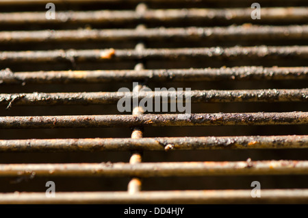 Dirty grill of a Barbecue Stock Photo