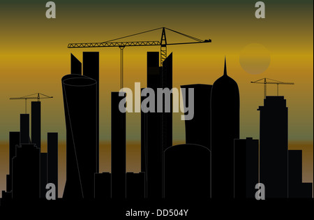 qatar skyline Stock Photo