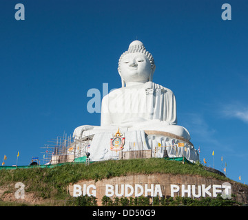 The marble statue of Big Buddha in Phuket, Thailand;