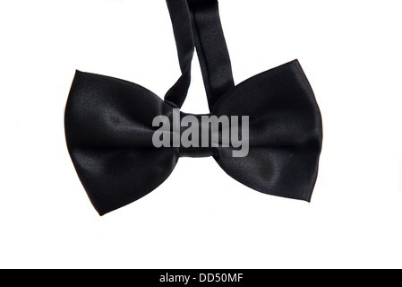 Black bow tie on white background Stock Photo