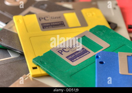 Close-up of 3.5' floppy disks Stock Photo