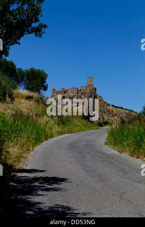 Craco, Matera, Basilicata, Italy, Italia. Village abandoned for landslide. Watch List of World Monuments Fund. EDITORIAL ONLY Stock Photo