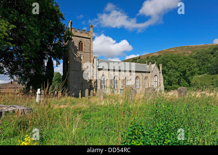 St Mary's Church in Langthwaite, Arkengarthdale, North Yorkshire, Yorkshire Dales National Park, England, UK. Stock Photo