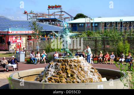 Jolly Fisherman Statue and Fountain.Skegness,Lincolnshire. Stock Photo