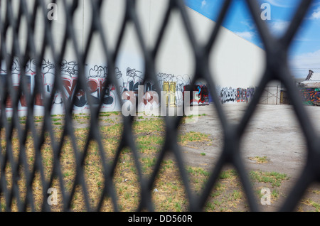 Urban art in an industrial section of east central los angeles Stock Photo