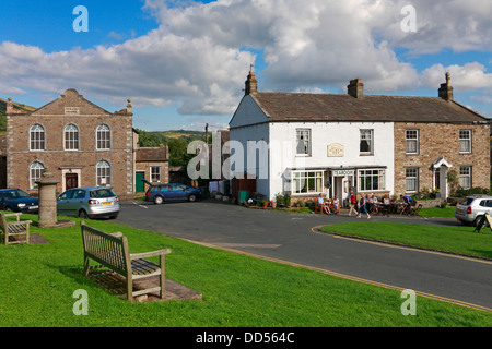 The Green in Reeth, Swaledale, North Yorkshire, Yorkshire Dales National Park, England, UK. Stock Photo