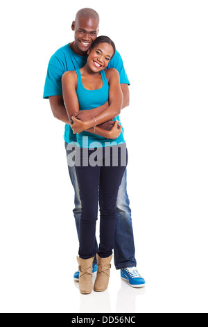 Cute African couple isolated on a white background Stock Photo - Alamy