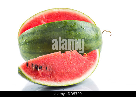 sliced watermelon red on a white background sliced watermelon red on a white background
