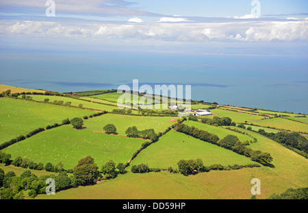 Exmoor National Park from Porlock Hill, Somerset, England, United Kingdom Stock Photo