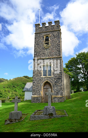 St Mary's Church (site of fictional wedding of Lorna Doone), Oare, Exmoor National Park, Somerset, England, United Kingdom Stock Photo