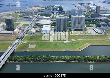 Ariake gymnastic stadium: Tokyo, Japan: Aerial view of proposed venue for the 2020 Summer Olympic Games. (Photo by AFLO) Stock Photo