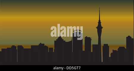 aukland skyline new sealand Stock Photo