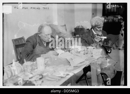 Old Men making toys (LOC Stock Photo - Alamy