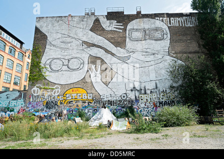 Street art in bohemian district of Kreuzberg in Berlin Germany Stock Photo