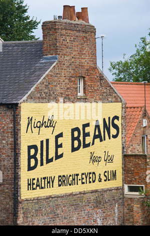 BILE BEANS advertising mural painted on end wall of building at Lord Mayor's Walk in city of York North Yorkshire England UK Stock Photo