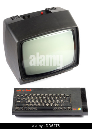 Sinclair ZX Spectrum 128K 1980's home computer with monitor Stock Photo
