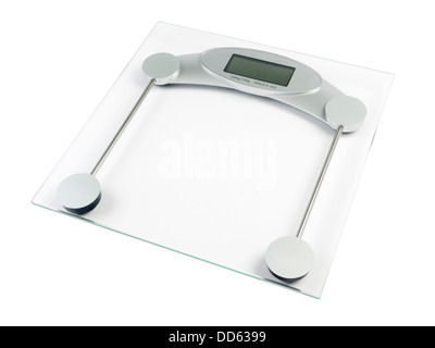 Digital bathroom weighing scales cut out isolated on white background Stock Photo