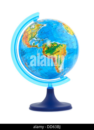 A model of world globe isolated on white background Stock Photo - Alamy