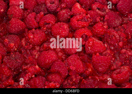 Close-up of some fresh raspberries Stock Photo