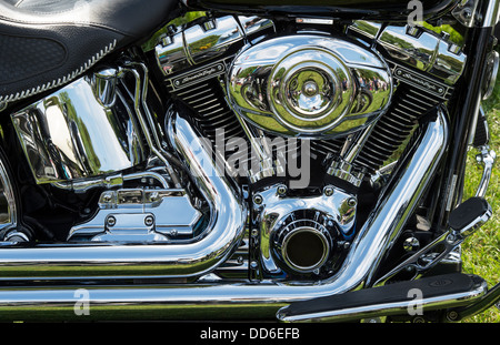 Harley Davidson motorcycle engine Stock Photo