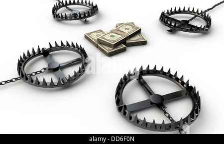 bear trap isolated on white background 3d illustration Stock Photo - Alamy