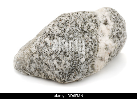 Granite rock isolated on white Stock Photo