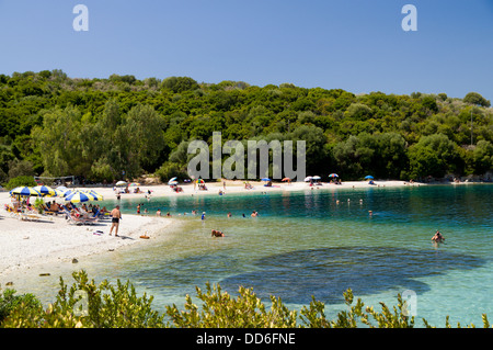 Fanari Beach, Atherinos Bay, Meganisi, Lefkas, Ionian Islands, Greece. Stock Photo