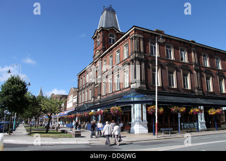 Lord Street with its impressive architecture in the Lancashire seaside resort of Southport Stock Photo