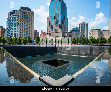 September 11th Memorial in New York City. Stock Photo
