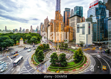 New York cityscape at Columbus Circle in Manhattan. Stock Photo